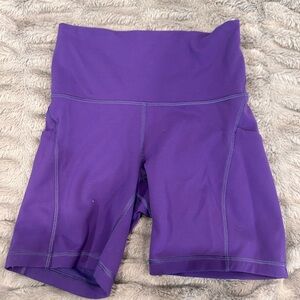 Lululemon Purple High-Waisted Shorts